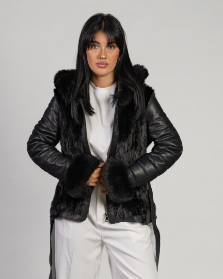 Giacca Donna Nera in Pelliccia – Daniela | Leather Trend 2