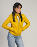 Giacca Biker Donna Giallo in Pelle - Kelly | Leather Trend
