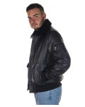 Bomber in pelle e montone da uomo - Leo | Leather Trend