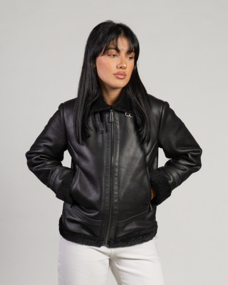 Giacca in Montone da Donna Nera - Matilde | Leather Trend 2