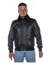Men's Leather and Shearling Bomber Jacket - Leo | Leather Trend