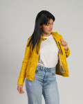 Violetta Bis - Giacca Donna Gialla in Pelle | Leather Trend