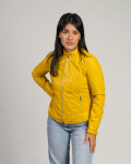Violetta Bis - Women's Yellow Leather Jacket | Leather Trend