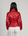 Giacca Donna Rossa in Pelle - Zara | Leather Trend