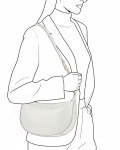 Noemi - Borsa a Spalla Donna Panna in pelle | Leather Trend