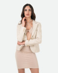 Giacca Donna Beige in Pelle - Classic 712 | Leather Trend