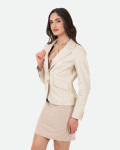 Giacca Donna Beige in Pelle - Classic 712 | Leather Trend