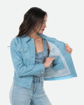 Giacca Donna Celeste in Pelle – Giusy | Leather Trend