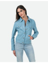 Women's Light Blue Leather Jacket – Giusy | Leather Trend