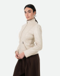 Giacca in Pelle Donna Beige - Zara | Leather Trend