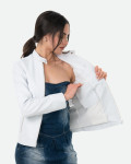 Women's White Leather Jacket - Violetta Bis | Leather Trend