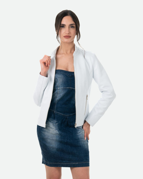 Giacca in Pelle da Donna Bianca - Violetta Bis | Leather Trend 2