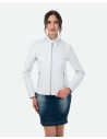 Women's White Leather Jacket - Violetta Bis | Leather Trend