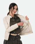 Giacca in Pelle da Donna Beige - Violetta Bis | Leather Trend