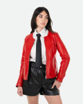 Women's Red Leather Jacket – Viola | Leather Trend