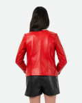 Women's Red Leather Jacket – Viola | Leather Trend