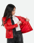 Women's Red Leather Jacket – Viola | Leather Trend