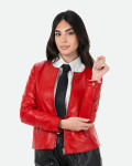 Women's Red Leather Jacket – Viola | Leather Trend
