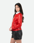 Women's Red Leather Jacket – Viola | Leather Trend