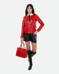 Women's Red Leather Jacket – Viola | Leather Trend