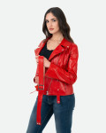 Women's Red Perfecto Leather Jacket | Leather Trend