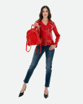 Women's Red Perfecto Leather Jacket | Leather Trend