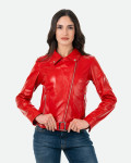Women's Red Perfecto Leather Jacket | Leather Trend