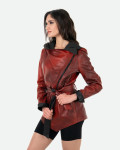 Giacca in Pelle Donna Bordeaux - Colima | Leather Trend