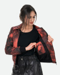Bomber in Pelle da Donna Rosso - Cloe | Leather Trend