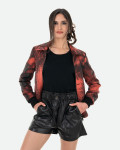 Bomber in Pelle da Donna Rosso - Cloe | Leather Trend