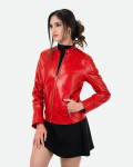 Violetta Bis - Giacca Donna Rossa in Pelle | Leather Trend