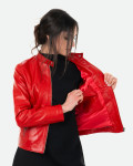Violetta Bis - Giacca Donna Rossa in Pelle | Leather Trend