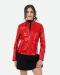Violetta Bis - Giacca Donna Rossa in Pelle | Leather Trend