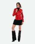 Violetta Bis - Women's Red Leather Jacket | Leather Trend