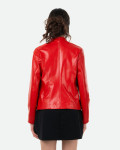 Violetta Bis - Women's Red Leather Jacket | Leather Trend