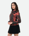 Giacca in Pelle Effetto Graffiato Rossa - Violetta Bis | Leather Trend