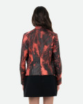 Giacca in Pelle Effetto Graffiato Rossa - Violetta Bis | Leather Trend