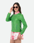Giacca Donna Verde in Pelle – Viola | Leather Trend