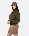 Women's Dark Green Suede Bomber Jacket – Polo Bis | Leather Trend