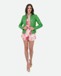 Biker in Pelle da Donna Verde - Kelly | Leather Trend