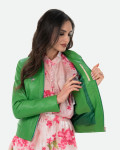 Biker in Pelle da Donna Verde - Kelly | Leather Trend