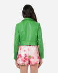 Chiodo in Pelle da Donna Verde - Chiodino | Leather Trend