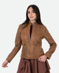 Giacca in Pelle da Donna Cuoio - Zara | Leather Trend