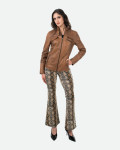 Women's Light Brown Leather Jacket - Michelina | Leather Trend