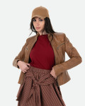 Biker in Pelle Donna Cuoio - Kelly | Leather Trend