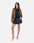 Women's Light Brown Leather Jacket - Classic 712 | Leather Trend