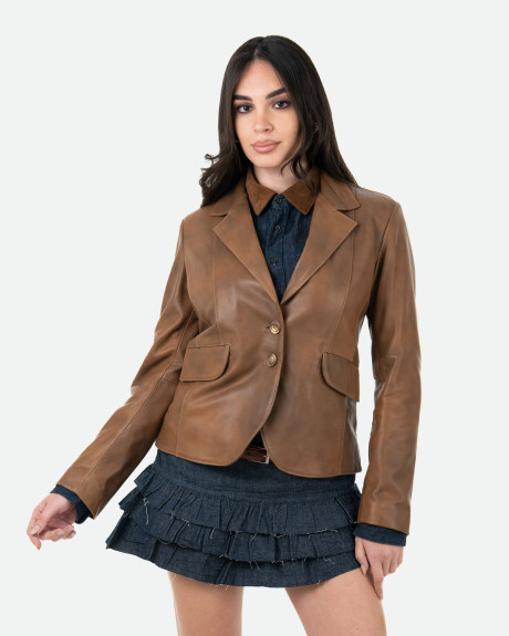 Giacca Donna Cuoio in Pelle - Classic 712 | Leather Trend
