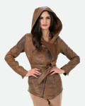 Women's Light Brown Leather Jacket - Colima | Leather Trend