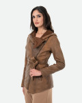 Women's Light Brown Leather Jacket - Colima | Leather Trend