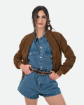 Bomber in camoscio da donna – Timberly | Leather Trend